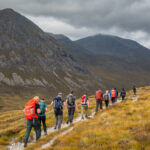 Group heading past Devil's Point into the Lairig Ghru